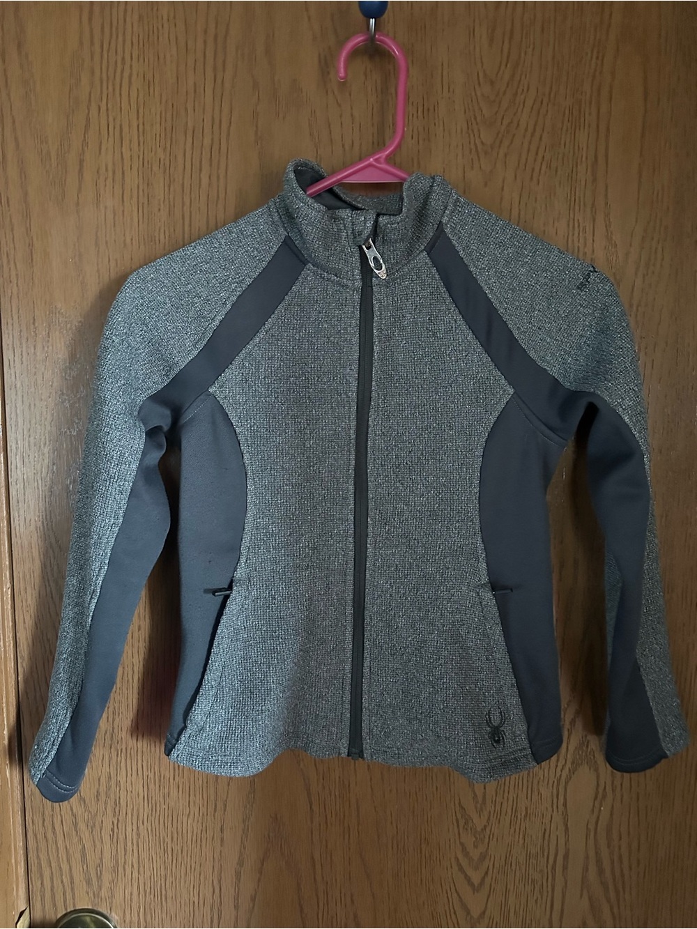 Spyder Kidβs Heather Gray Full-Zip Jacket